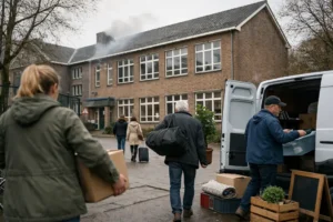 Bewoners en ondernemers moeten vroegtijdig vertrekken uit voormalige school in Heerenveen