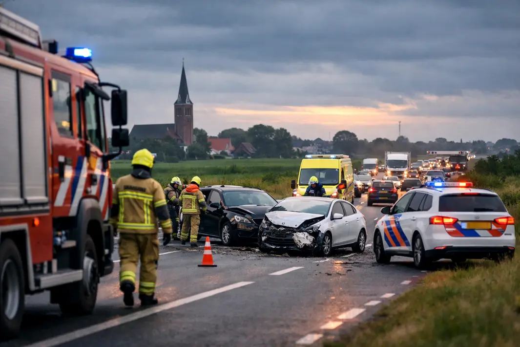 Brandweer inzet en verkeersincidenten in Friesland zorgen voor drukte
