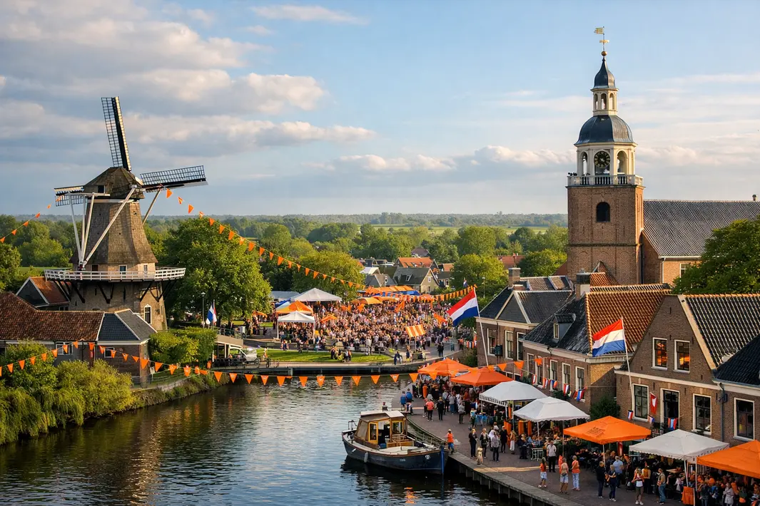 Dokkum staat klaar voor viering Koningsdag met veel belangstelling in Hurdegaryp