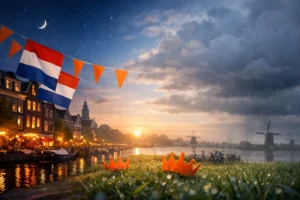 Droge Koningsnacht en frisse start van Koningsdag met later bewolking en buien