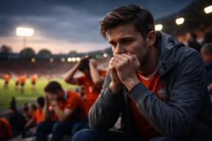 Emotionele sfeer rond voetbalwedstrijd door onverwacht verlies