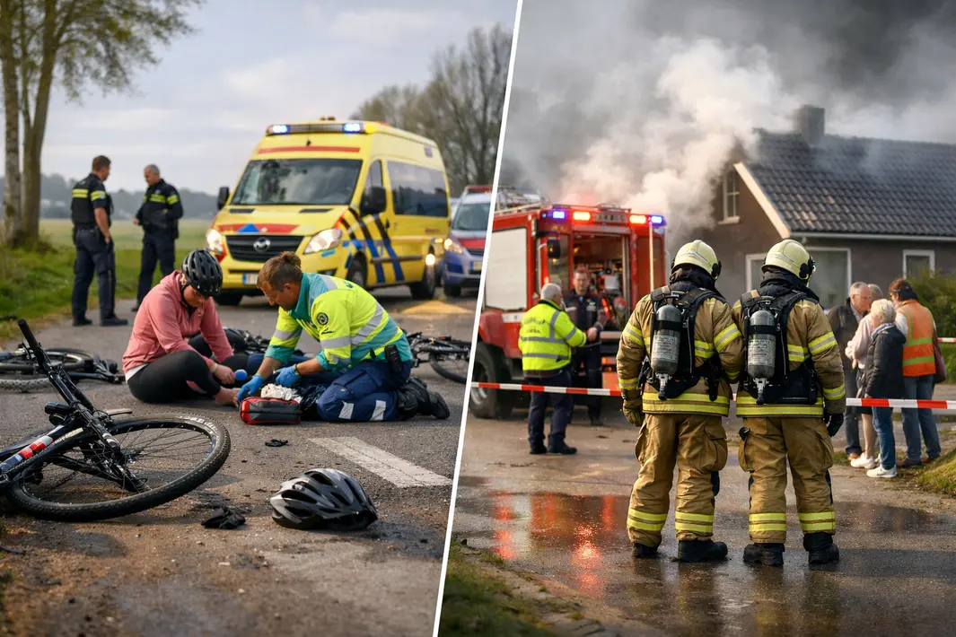 Fietsers gewond bij valpartij in Haskerhorne en gaslek leidt tot ontruiming in Frieschepalen