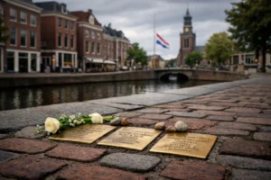 Herdenking van dertig Joodse bewoners uit Leeuwarden met struikelsteen