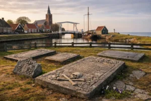 Historische grafzerken terug op hun oorspronkelijke plek in Stavoren