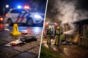 Incidenten in Noardburgum en Kollumerzwaag: Steekincident en geblust brandje