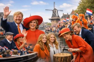 Koninklijke familie beleeft diverse activiteiten tijdens Koningsdag in Dokkum