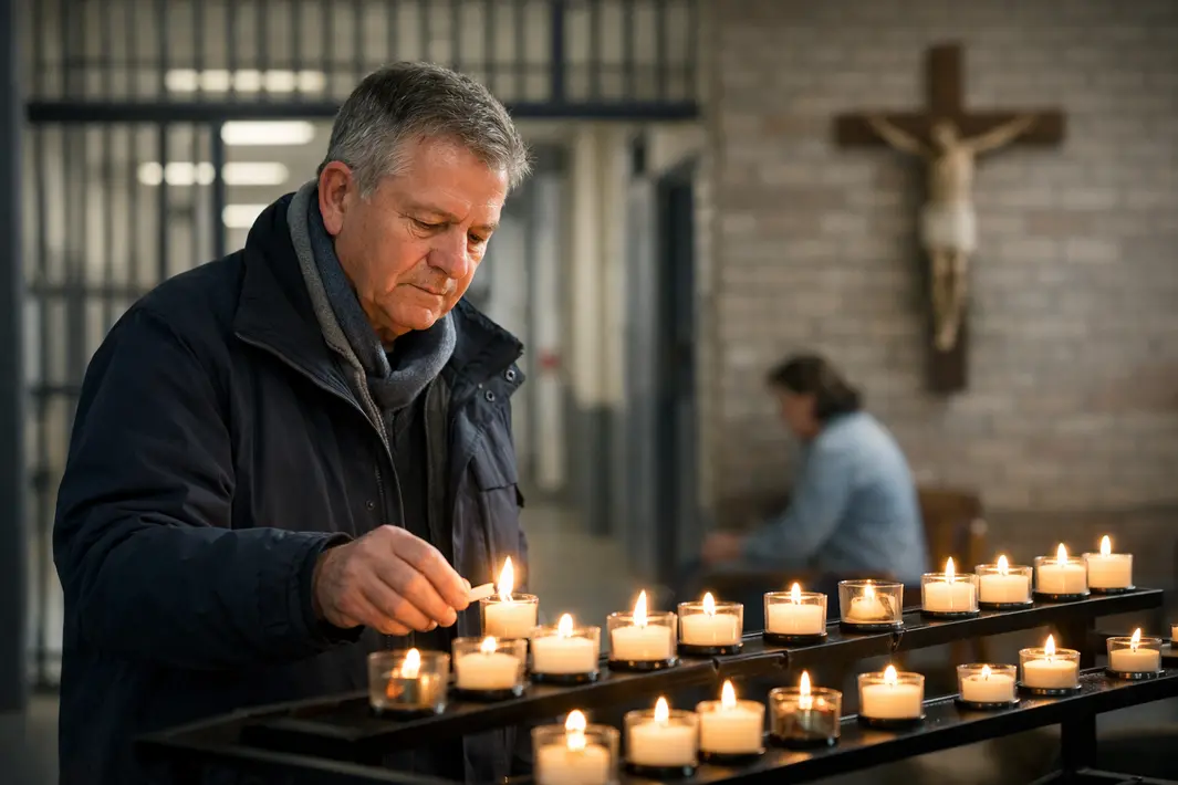 Man uit Harlingen steekt wekelijks kaarsje aan voor plaatsgenote in gevangeniskerk