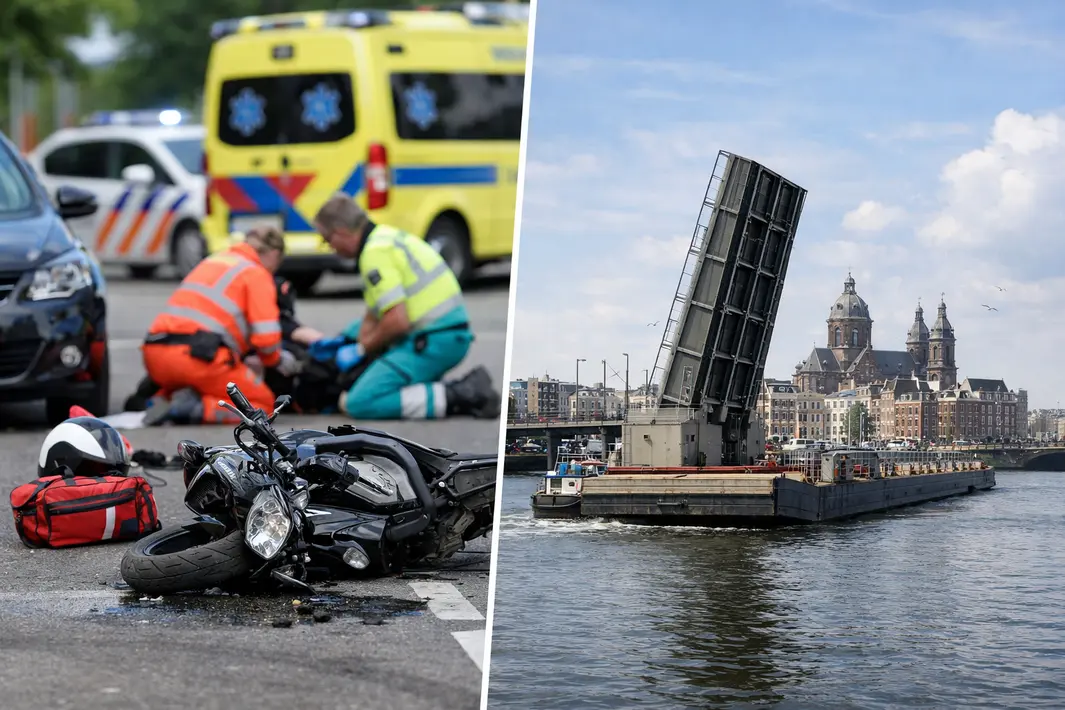 Motorrijder gewond na botsing met auto in Heerenveen en ponton met brug keert terug naar Amsterdam