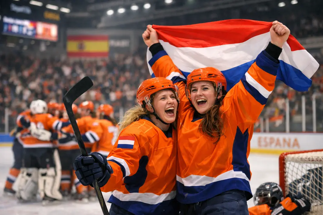 Nederlands damesteam promoveert dankzij sterke prestaties bij WK ijshockey in Spanje