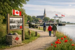 Nieuwe wandel- en fietsroute langs Canadese bevrijdingsoorden in Friesland