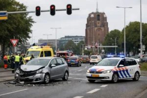 Ongeval op Zuiderplein veroorzaakt verkeersproblemen in Leeuwarden