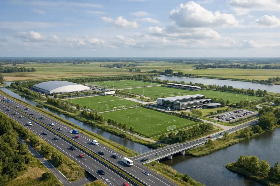 Plannen voor nieuw trainingscomplex langs de A7 voor grote voetbalclub