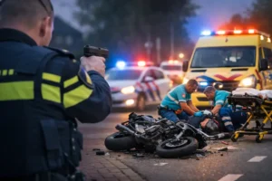 Politie schiet waarschuwingsschot bij aanhouding; motorrijder raakt gewond bij ongeval in Leeuwarden