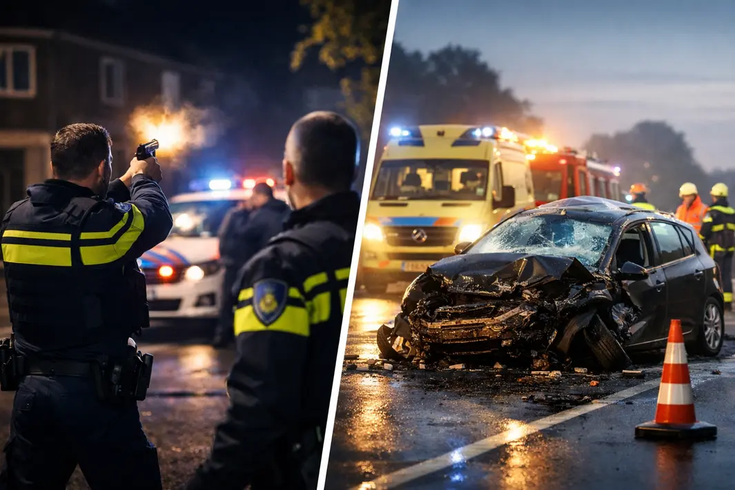 Politie schiet waarschuwingsschot tijdens aanhouding in Leeuwarden; ernstig ongeluk in Bolsward