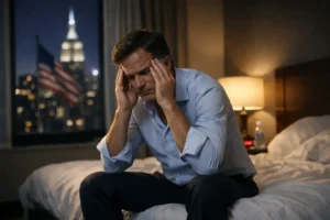 Premier worstelt met slapeloosheid tijdens bezoek aan Amerikaans hotel