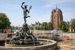 Restauratie van Mercuriusfontein in Leeuwarden start deze zomer