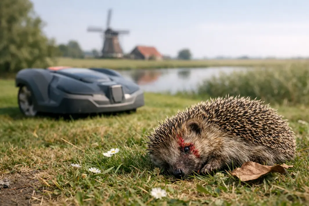 Robotmaaiers vormen ernstig gevaar voor egels in Fryslân