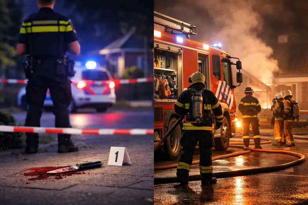 Steekpartij in Noardburgum met gewonde en brandweer actief in Kollumersweach
