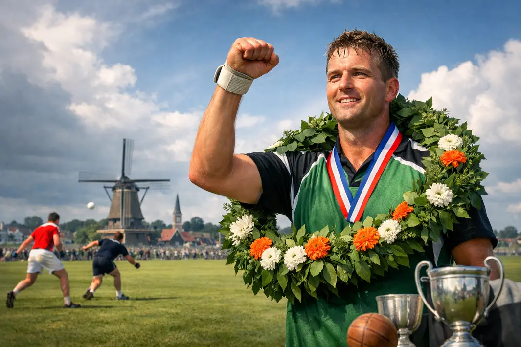 Taeke Triemstra springt uit als succesvolste kaatser in de geschiedenis