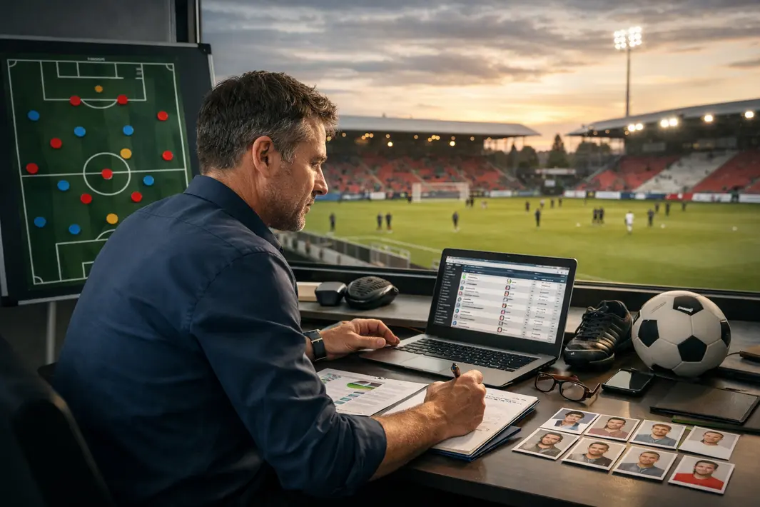 Technisch manager werkt aan eredivisieselectie voor nieuwe seizoensuitdaging