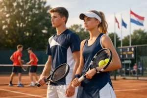 Tieners Van Tennisclub Bereiken Eredivisie en Strijden Tegen Landelijke Top