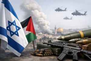 Tijdelijk staakt-het-vuren in het Midden-Oosten en geopolitieke spanningen rond wapenleveranties