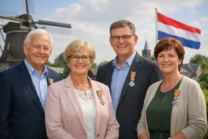 Vier inwoners van Achtkarspelen onderscheiden met Koninklijke Eretekens