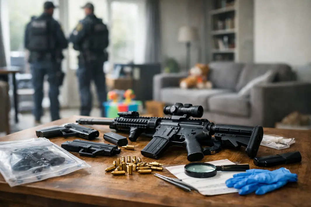 Vuurwapens gevonden in gezinshuis bij terrorismeverdachte in Friesland