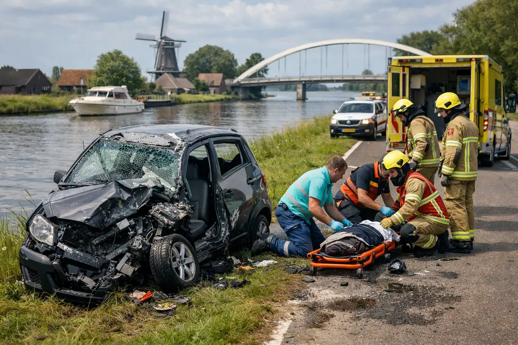 Zware verwondingen na brommobielongeluk in Langweerdervaart