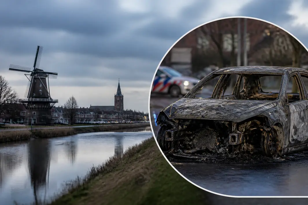 Auto volledig uitgebrand in Nes en politie verspreidt beelden van brand in Heerenveen