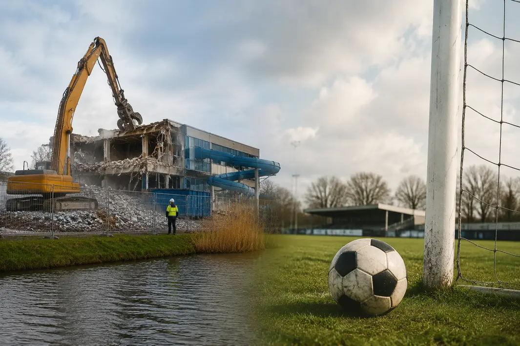 Bloemketerp zwembad in Franeker circulair gesloopt; Lemmerse voetbalclubs mislopen subsidie van 400.000 euro