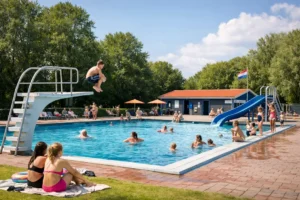 Buitenbad in Hallum opent weer en trekt enthousiaste zwemmers