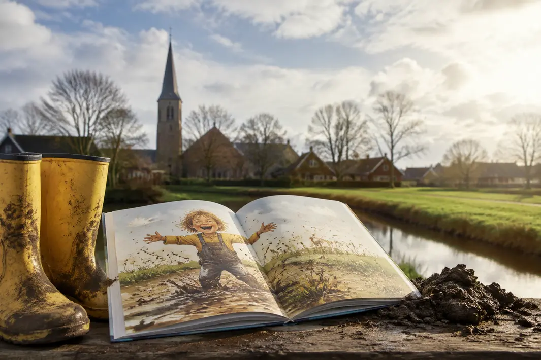 Eerste kinderboek uit Stroobos benadrukt plezier in modder en geluk kiezen