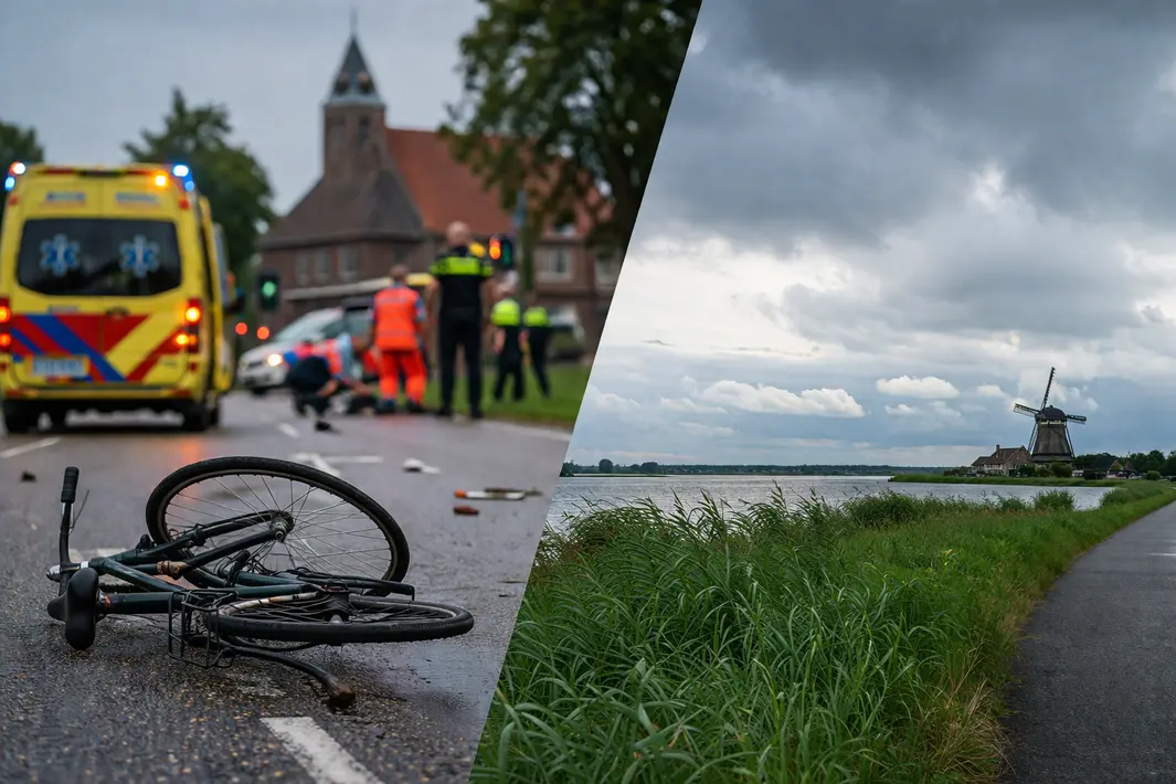 Ernstig ongeval met fietser in Parrega; code geel voor Friesland ingetrokken