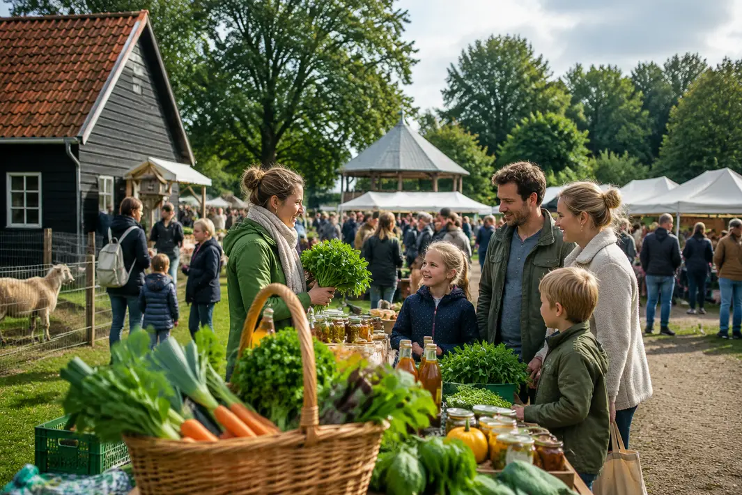 Gezellige en veelzijdige Boerenmarkt trekt veel bezoekers bij lokale kinderboerderij