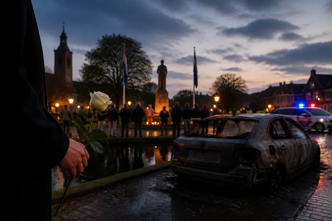 Incidenten tijdens Dodenherdenking in Friesland: vrouw aangehouden en auto uitgebrand