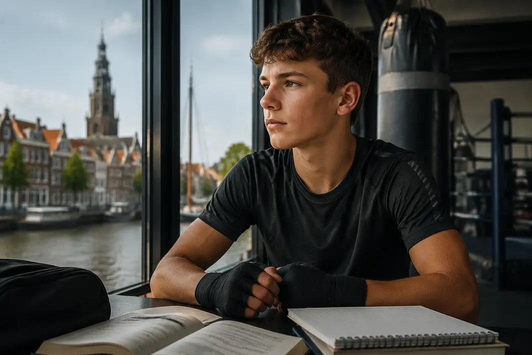 Jonge bokser uit Sneek maakt snelle vooruitgang en combineert sport met studieplannen