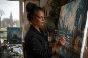 Lokale kunstenaar uit Surhuisterveen vertelt verhalen met kunst