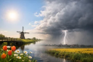 Mei start zonnig en warm, zaterdag kans op onweersbuien met code geel