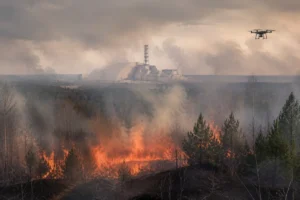 Natuurbrand bij Tsjernobyl uitgebroken na drone-incident