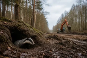 Provincie Fryslân geeft berisping voor werkzaamheden bij dassenburcht in Harichsterbos