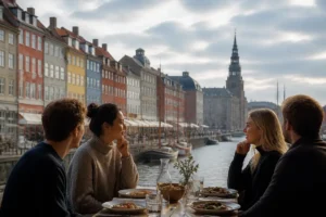Reflecties op culturele verbondenheid en identiteit tijdens een lunch in Kopenhagen