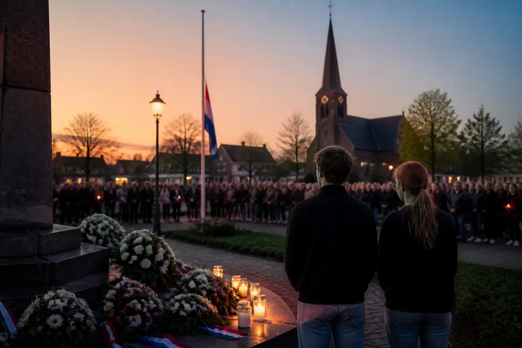 Rustige en respectvolle dodenherdenking in Harkema markeert saamhorigheid