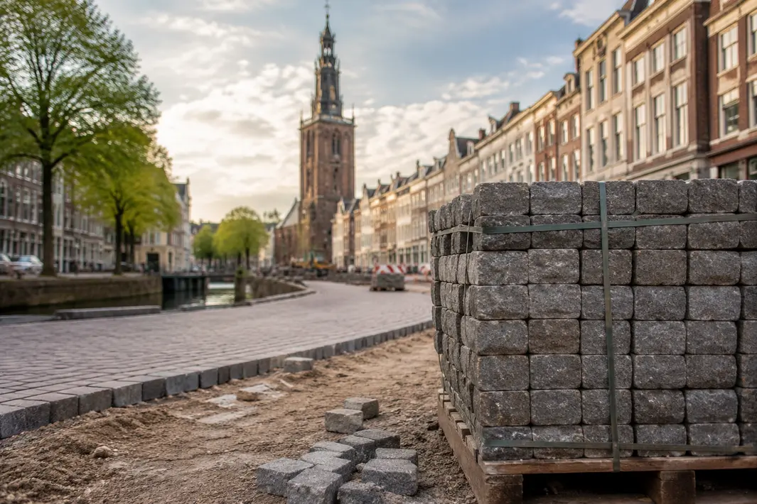 Spoedige bestelling straatstenen noodzakelijk voor vernieuwde Nieuwestad in Leeuwarden