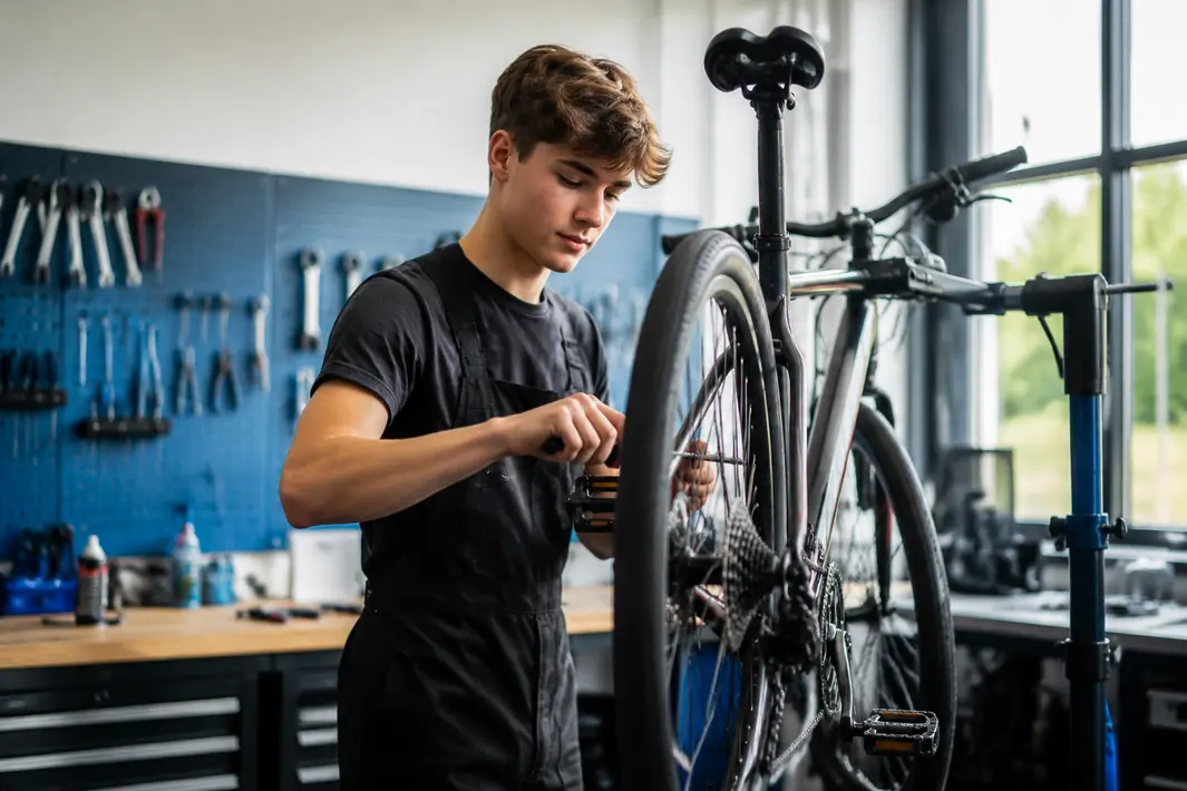 Tiener uit De Knipe kiest voor opleiding fietstechnicus na eindexamen