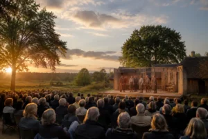 Toneelvereniging Nij Bigjin viert jubileum met openluchtvoorstelling in Bakkeveen