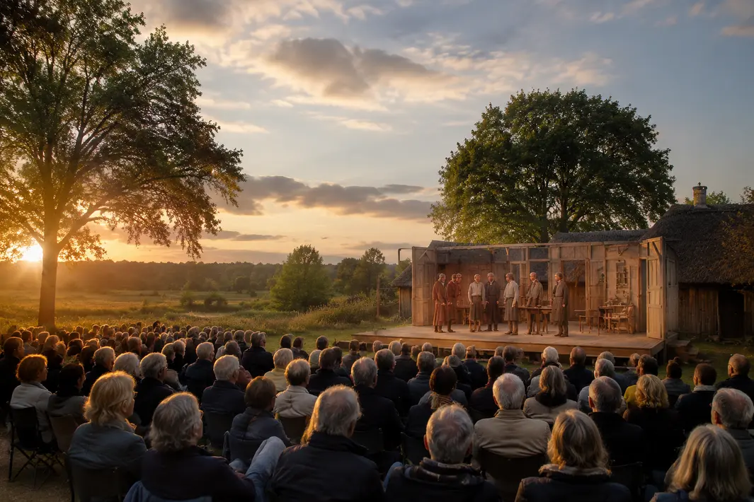 Toneelvereniging Nij Bigjin viert jubileum met openluchtvoorstelling in Bakkeveen