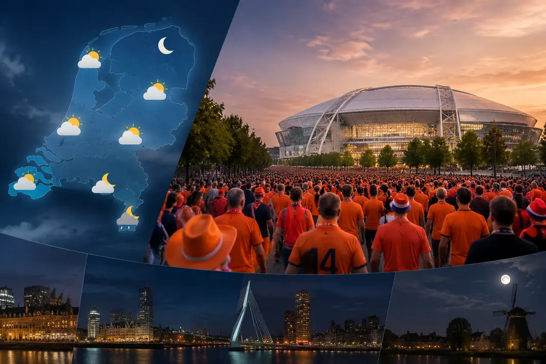 Veel oranjefans richting Dallas Stadium tijdens WK 2026 en overzicht van nachtelijke gebeurtenissen