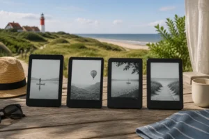 Vergelijking van vier e-readers voor vakantiegebruik