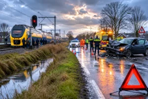 Verstoring op spoor en verkeersongeval bij Opeinde zorgen voor hinder